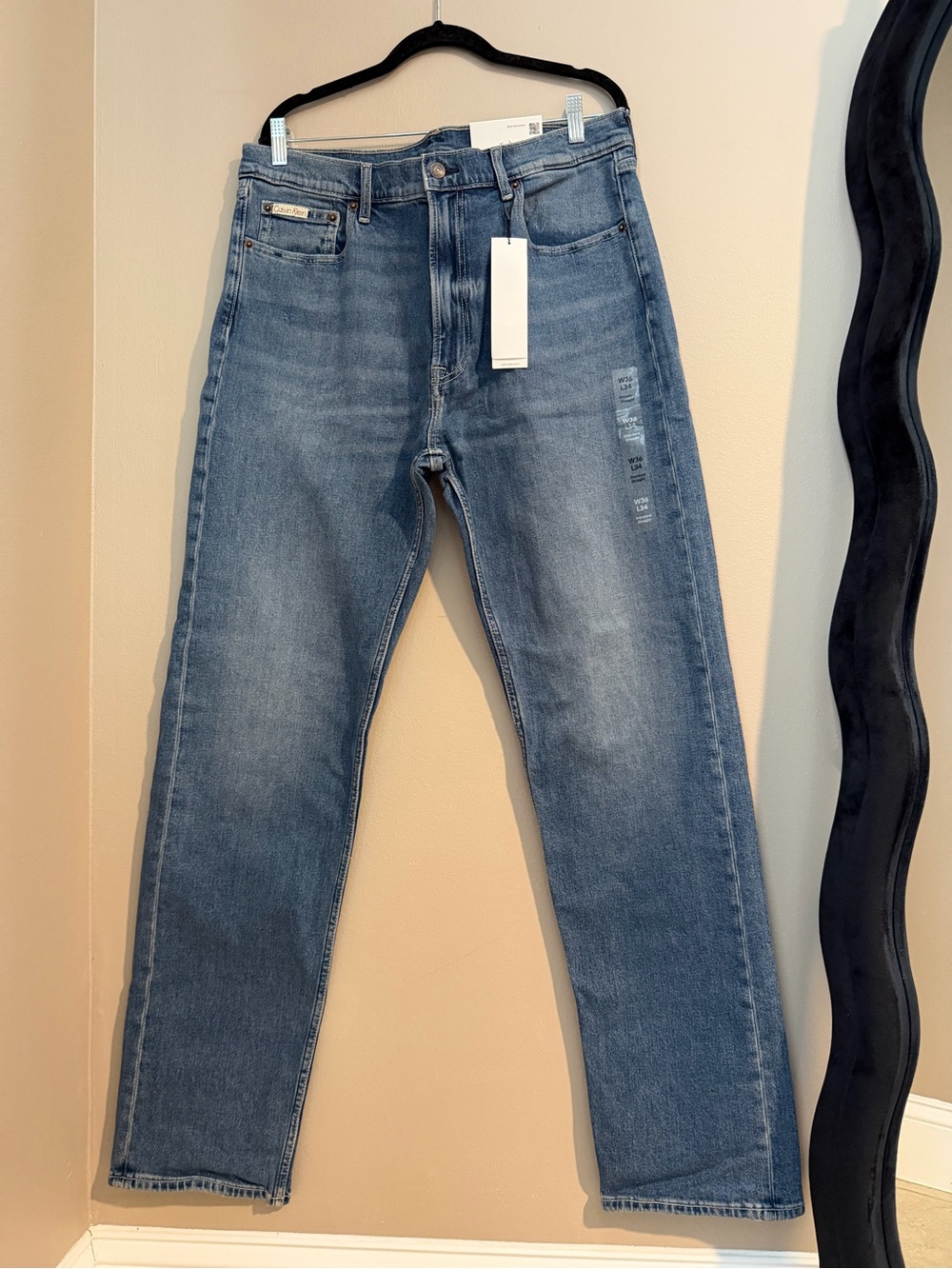 Calvin Klein Men's Straight Jeans - Light Blue Denim